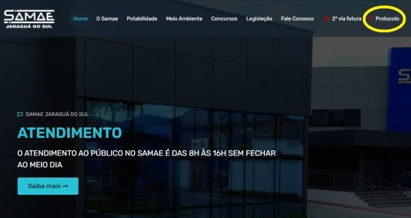 Comunicado: Sistema de protocolo no site do Samae ficará temporariamente indisponível