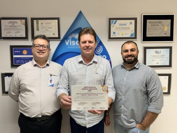 Samae recebe novamente Certificado de Energia Renovável