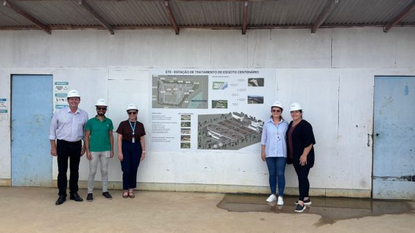 Vereadores de Schroeder visitam obras da ETE Centenário e conhecem projeto de ampliação do saneamento regional