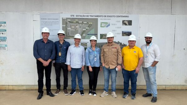 Imprensa visita obra da ETE Centenário e acompanha avanço do saneamento em Jaraguá do Sul