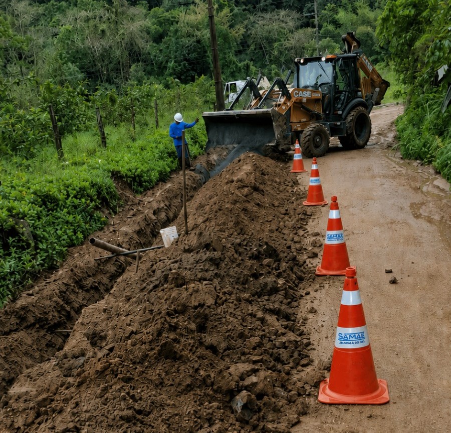 Samae inicia implantação de rede de água na Rua Pedro João Meurer